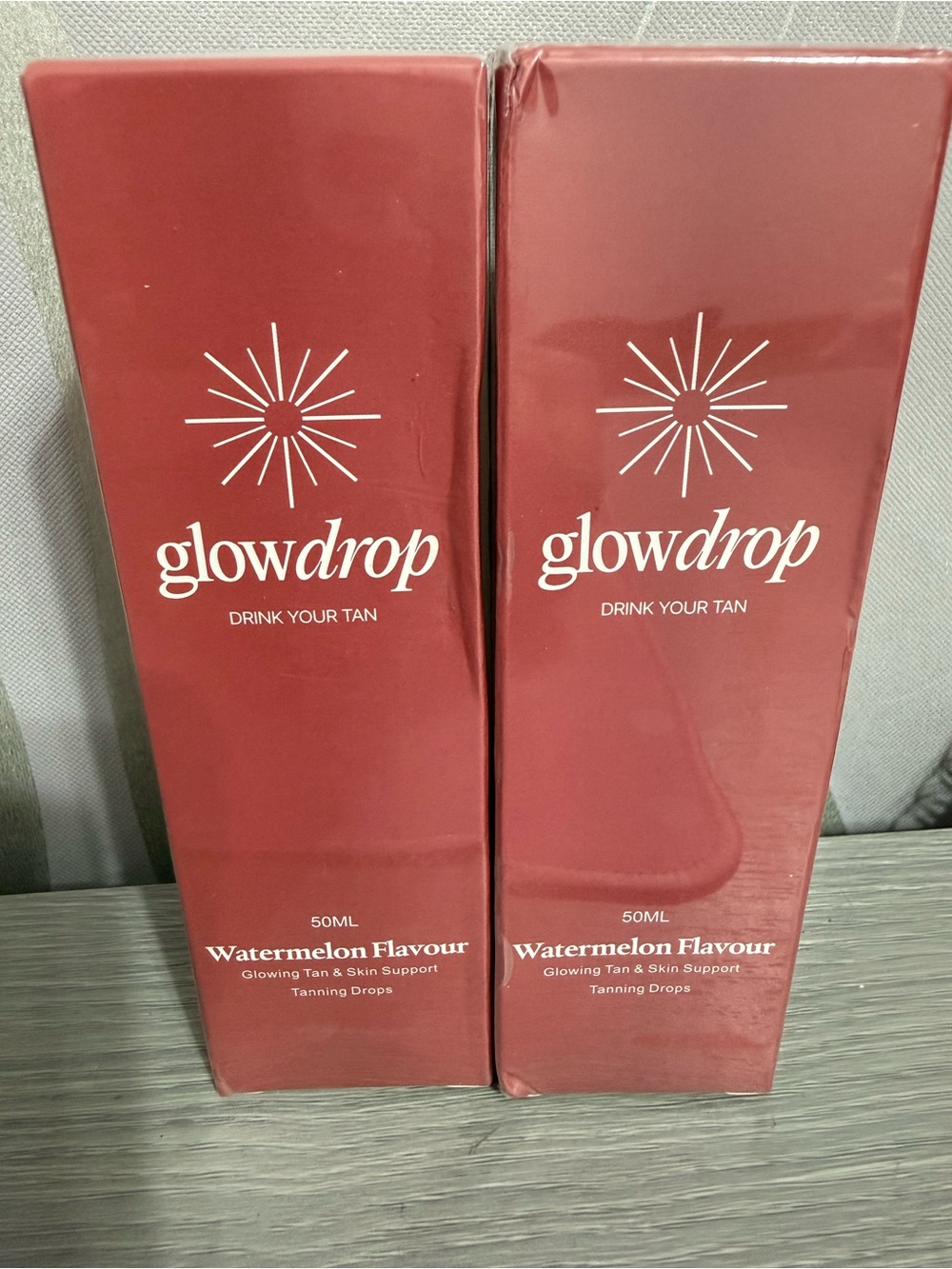 Glowdrop Watermelon Flavour Tanning Drops — Deep Red